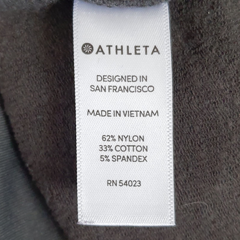 Athleta Short Sleeve Dress Womens XS Dark Grey Nylon Cotton Stretch Round Neck - Picture 3 of 9